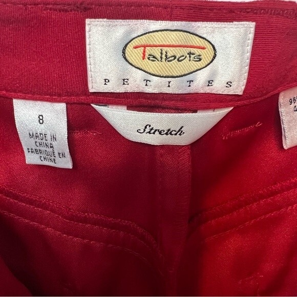 Talbots Petites Suede Pants Stretch Straight Leg Size 8 - Picture 3 of 4
